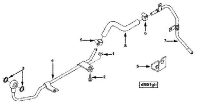 Return fuel line parts diagram.