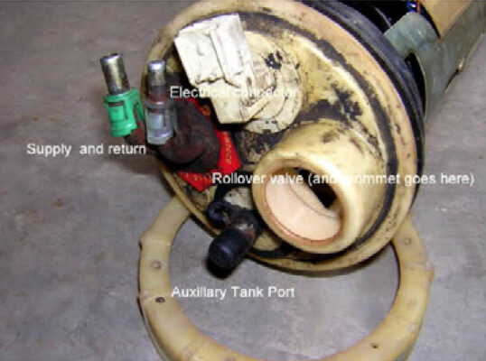 Fuel control module top details.