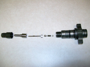 72i16. Disassembled bottom half of HPCR injector.