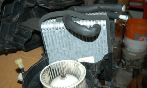 A/C evaporator installed.