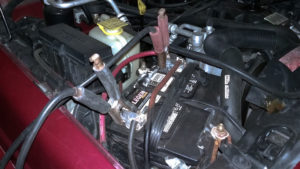 Fro jump start, allow idling source vehicle to idle 10-15 minutes first.